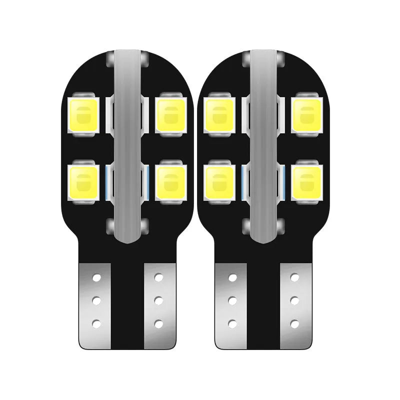12V T10 LED car license plate light bulb in white colour with wedge base