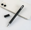 Black aluminium disc pen 124.2mm with copper parts for touch screen and writing