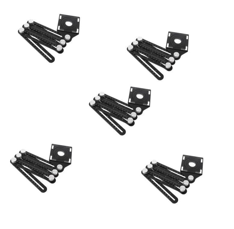 Aluminum alloy six-folding multi-angle measuring ruler for precise tile and flooring layouts