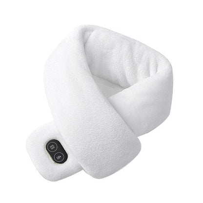 USB heated scarf in various colours offering adjustable warmth and massage for neck pain relief