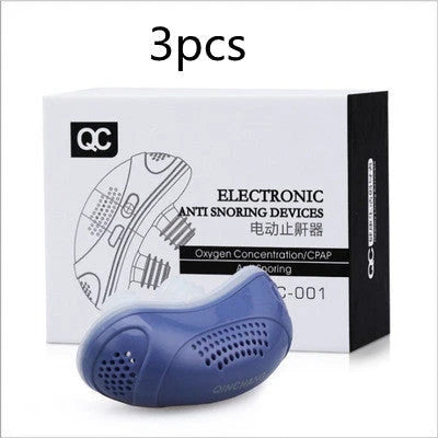 Electric Anti-snoring Respirator in coral blue, mint green, and ivory white