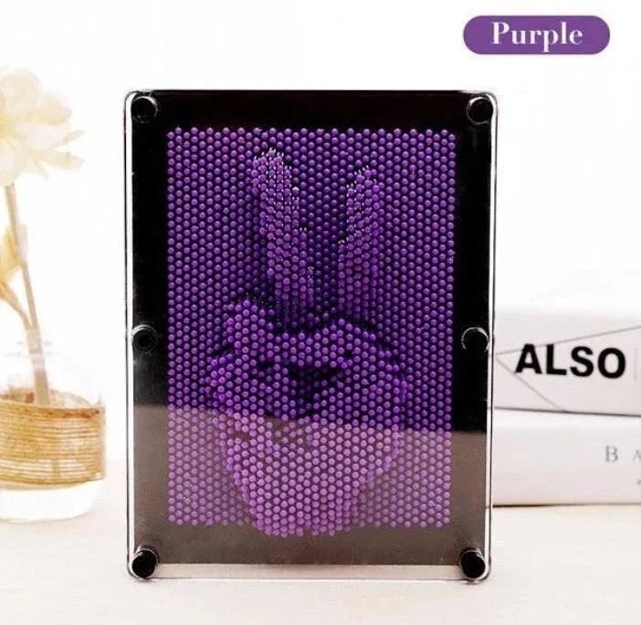 Customizable 3D Sculpture Frame - Create stunning 3D sculptures in seconds by pressing any object onto the array of pins