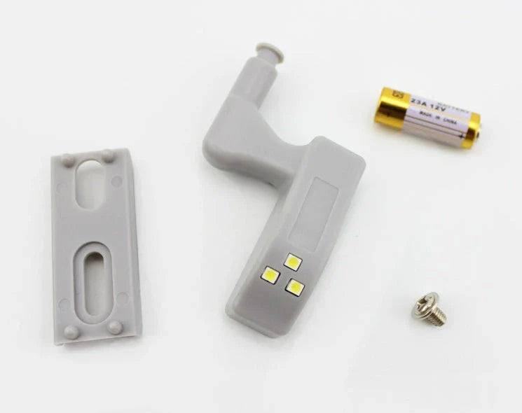 Automatic LED sensor cabinet light with grey PVC cover and cold white illumination