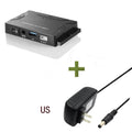 USB to IDE multifunctional converter adapter with SATA and IDE ports, power supply, and cables