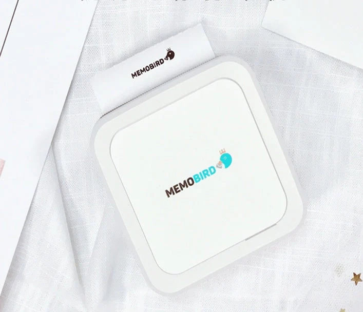 Compact Thermal Pocket Portable Bluetooth Printer with white and pink options