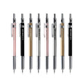 Japanese cherry metal mechanical pencil in gold, silver, black, or pink with 0.5mm or 0.3mm lead size