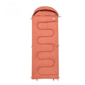 Ochre and olive green ultra-light cotton sleeping bag for outdoor camping