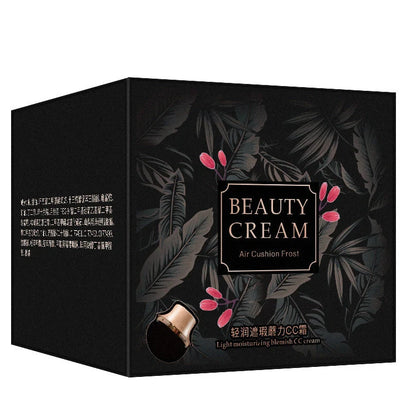 Concealer moisturising CC cream container showing ivory white and natural colour options