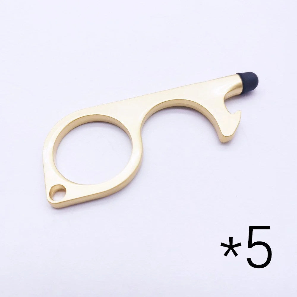 Alloy protective door opener keychain in various colours, 7.9cm in size