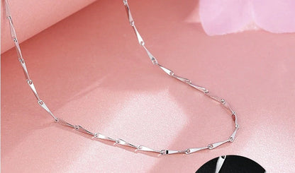 S925 sterling silver necklace with plating in various styles and lengths