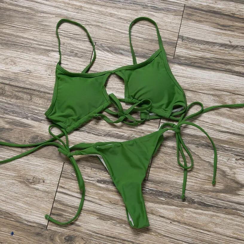 Women's one-piece swimsuit in polyester-spandex blend, 150g, shown in Army Green colour
