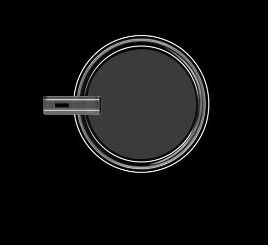 Children's rechargeable luminous ear pick in green and purple