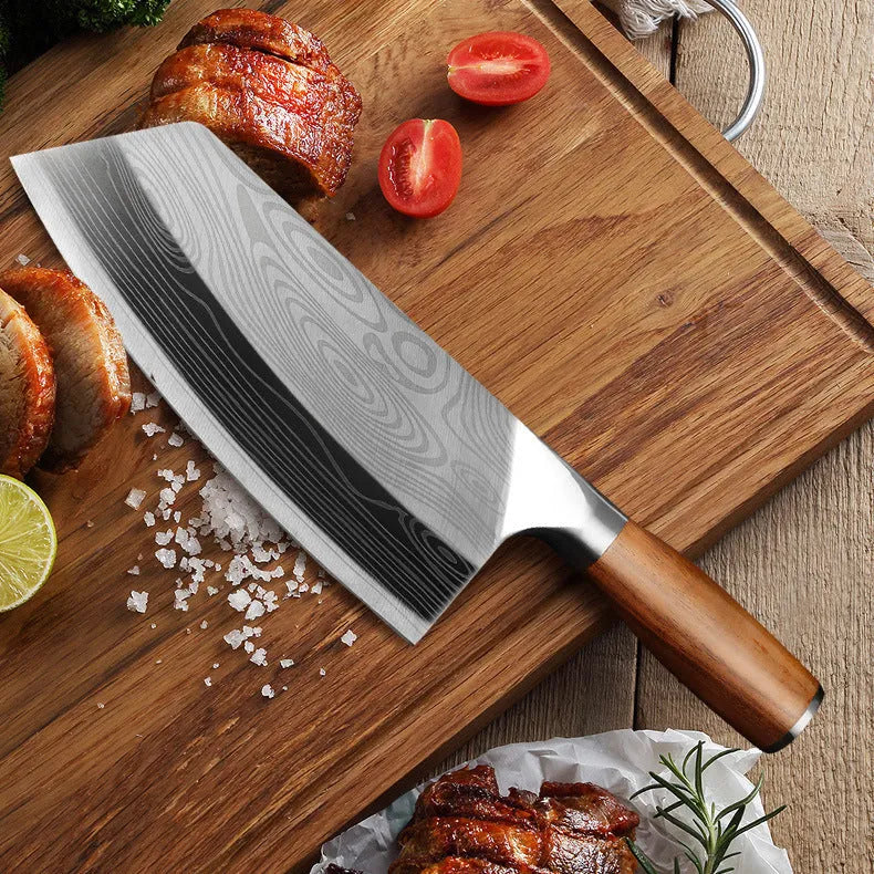 320mm long stainless steel kitchen knife with a 40cr13 steel blade
