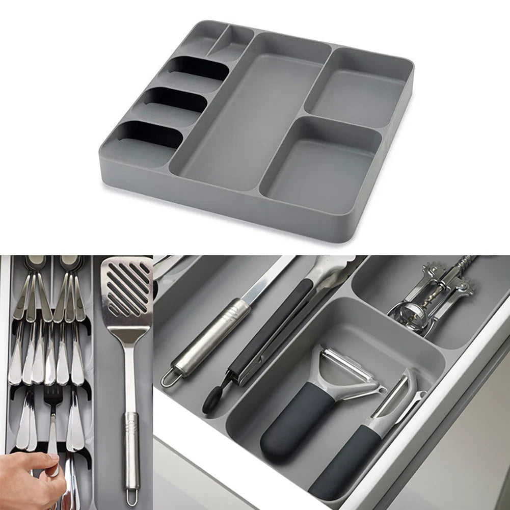 Drawer Storage Box with separate compartments for efficient kitchen organisation