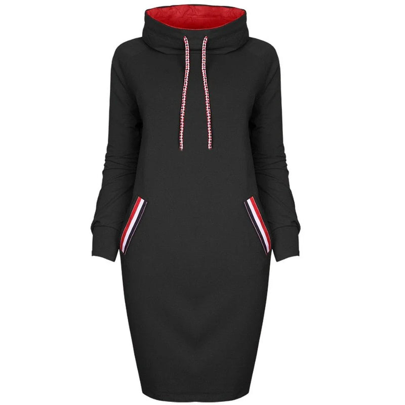 Elegant Long Sleeve Midi Dress - Perfect for Casual or Formal Occasions