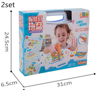 Creative Building Kits Educational Blocks Sets with safe plastic power drill for children