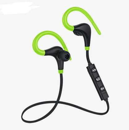 BT-01 Big Horn Sports Bluetooth Earbuds in black, red, green, and blue