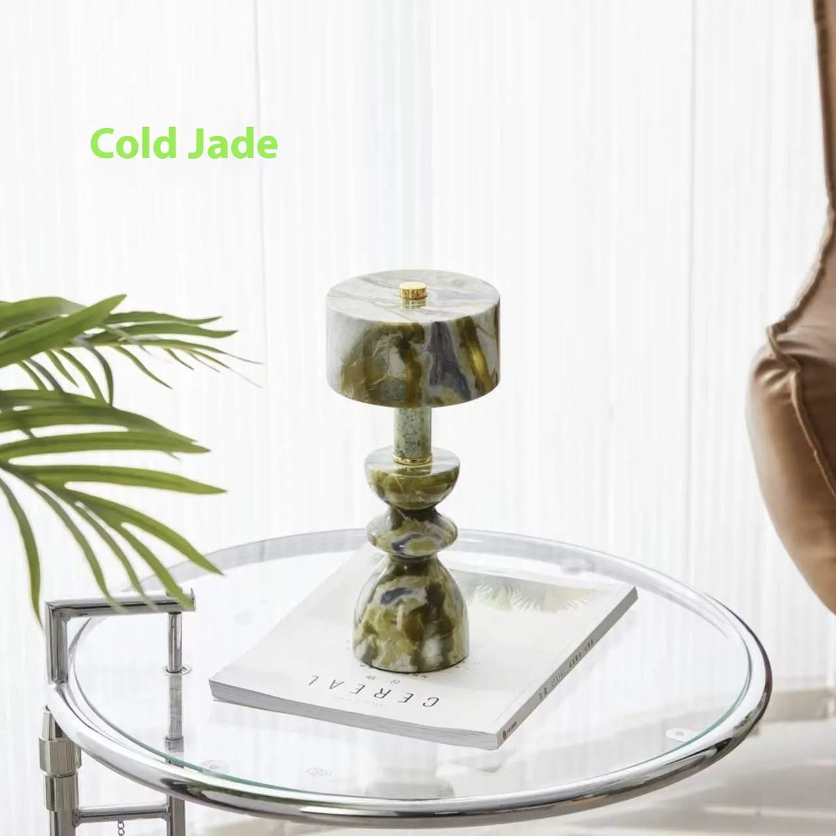 Marble touch table lamp in modern simplicity style, 115x260mm, half-handmade grinding finish