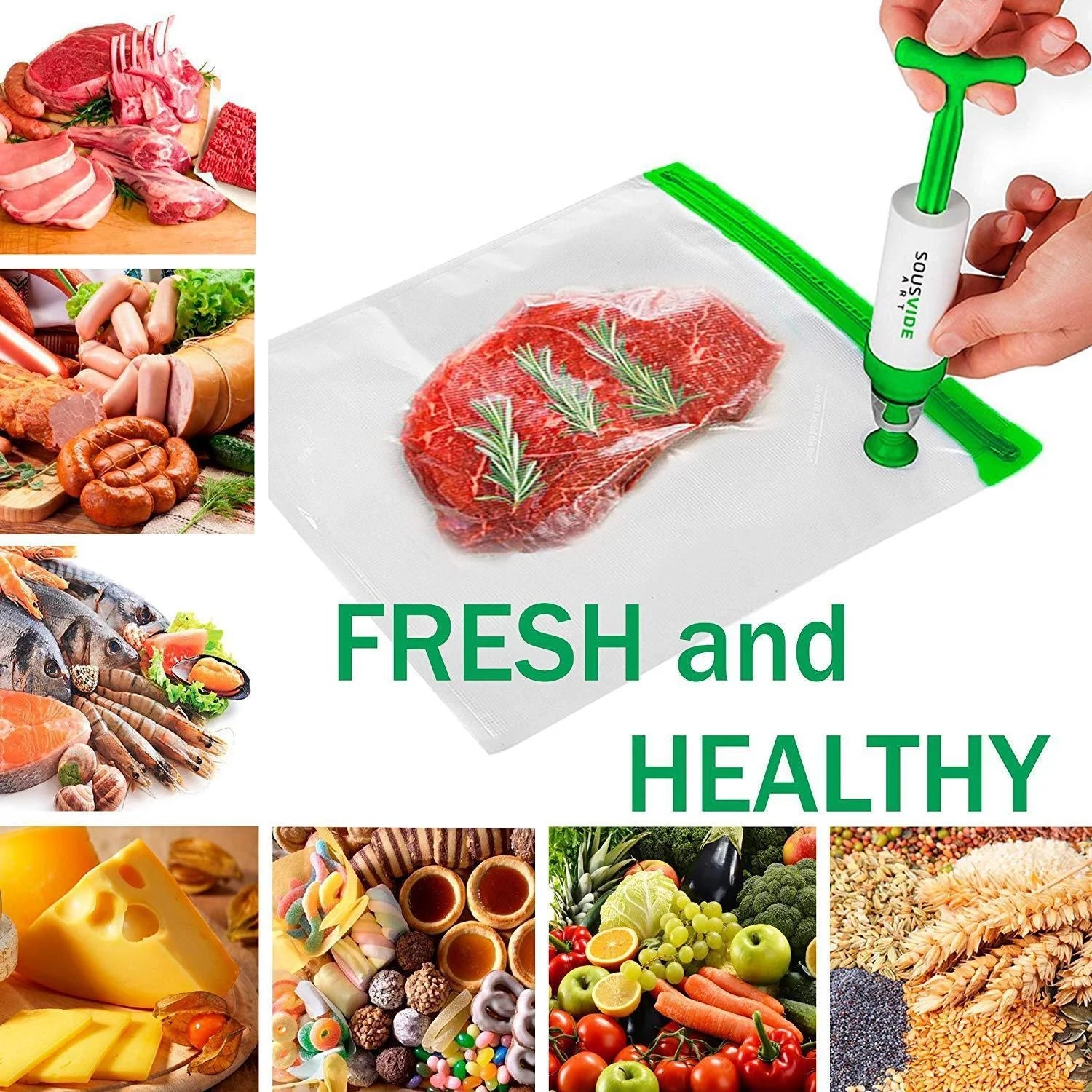 Vacuum composite packaging bag with enhanced zipper for airtight food storage