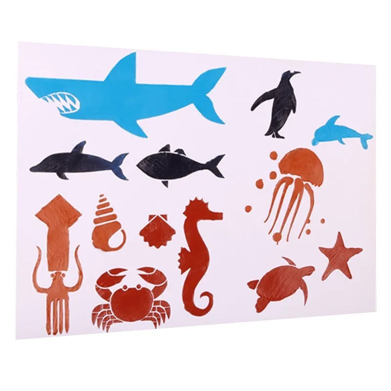 White plastic drawing stencils showing multiple style options for craft and pattern projects