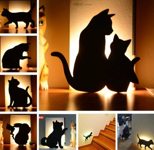 Cute animal-shaped LED night light with sound sensor for home safety