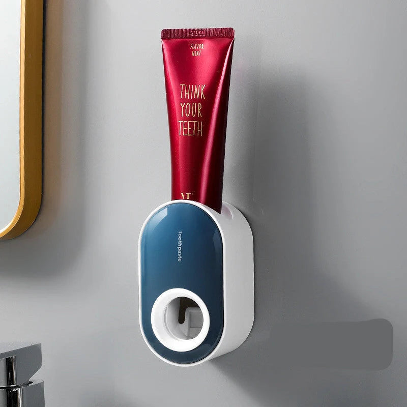 Automatic Wall-mounted Toothpaste Squeezer in multiple colours for clean, efficient dispensing