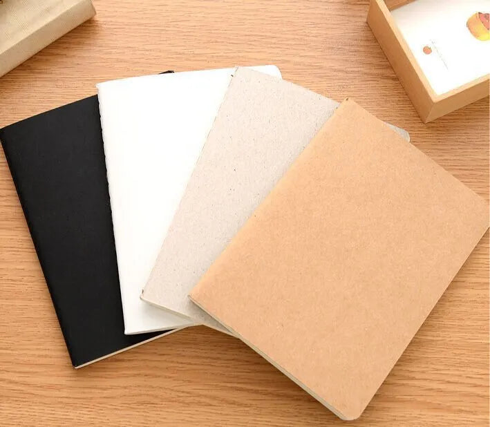 Retro graffiti sketchbook with plain blank pages in black cover, showing 102x142mm size and binding car line construction