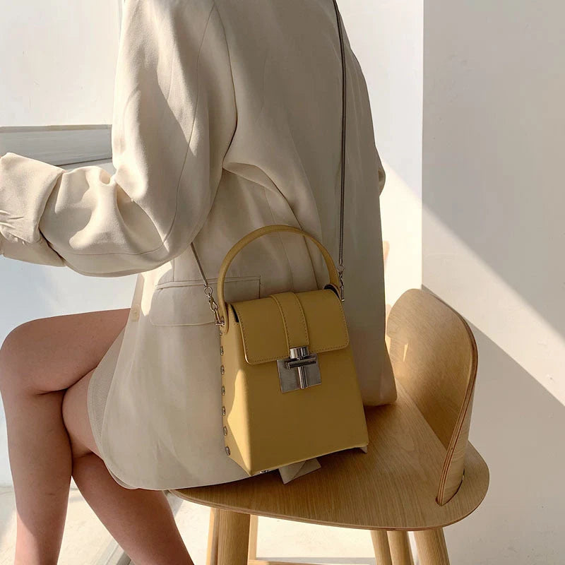 Horizontal square wild shoulder chain bag in various colors