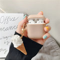Cylinder ice cream design silicone case for Apple AirPods 2 wireless Bluetooth earbuds