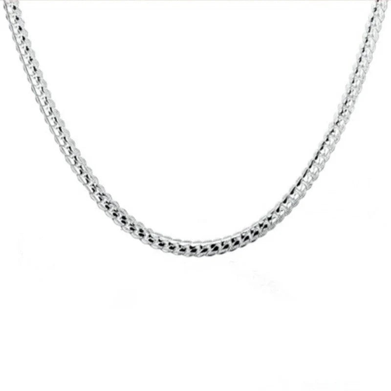6MM Full Side Silver Plated Necklace with a sleek design, perfect for everyday wear