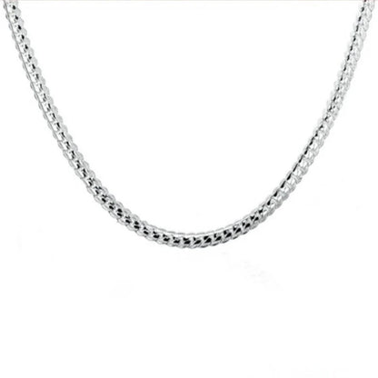 6MM Full Side Silver Plated Necklace with a sleek design, perfect for everyday wear