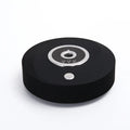 Black, grey, and white USB-charged car air freshener with 31-60 day scent duration on anti-slip pad.