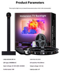 Sensor capture TV screen synchronisation magic colour ambience light belt with Bluetooth remote control, 3.8M or 5M