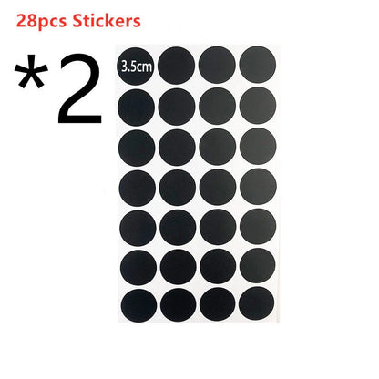 Circular reusable PVC blackboard sticker labels for organisation