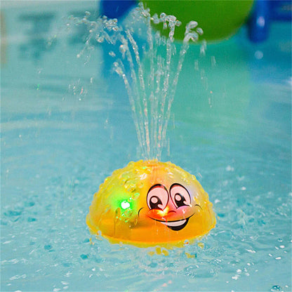 Rotating water spray shower toy for toddlers in bright colours