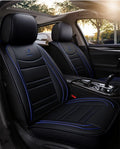 PU leather car seat cover and cushion in black and white colour for universal fit