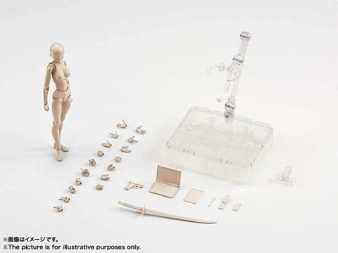 Articulated human mannequin kits for artists with interchangeable accessories