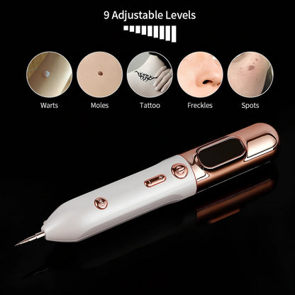 Silver grey Blue Light Acne Beauty Instrument pen with needles, USB, and 5ml cooling gel for spot removal