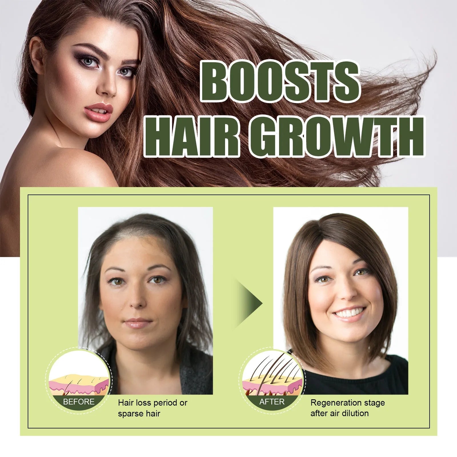 60ml bottle of anti-fall repair hair care essential oil for dry, damaged hair.