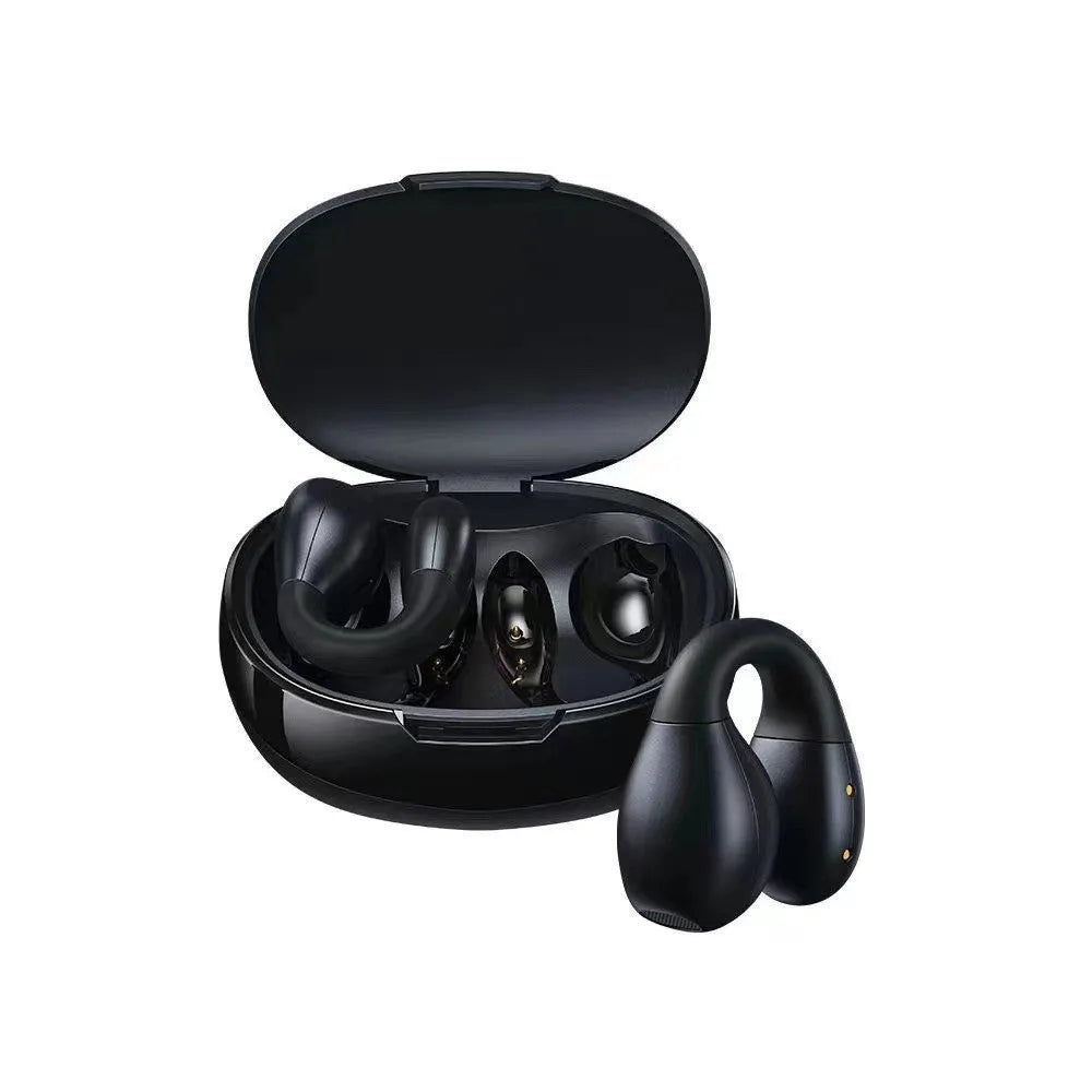 Retro video game Bluetooth headset in black with breathing light, portable plastic design