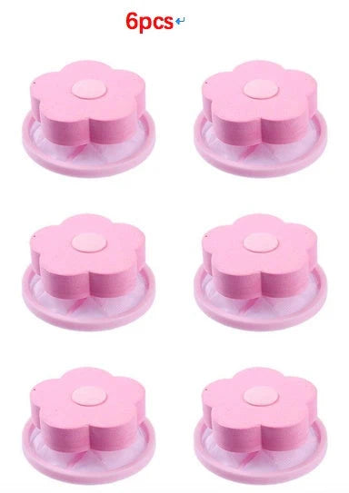 Float Filter for Washing Machine Hair Remover with flower design in various colours