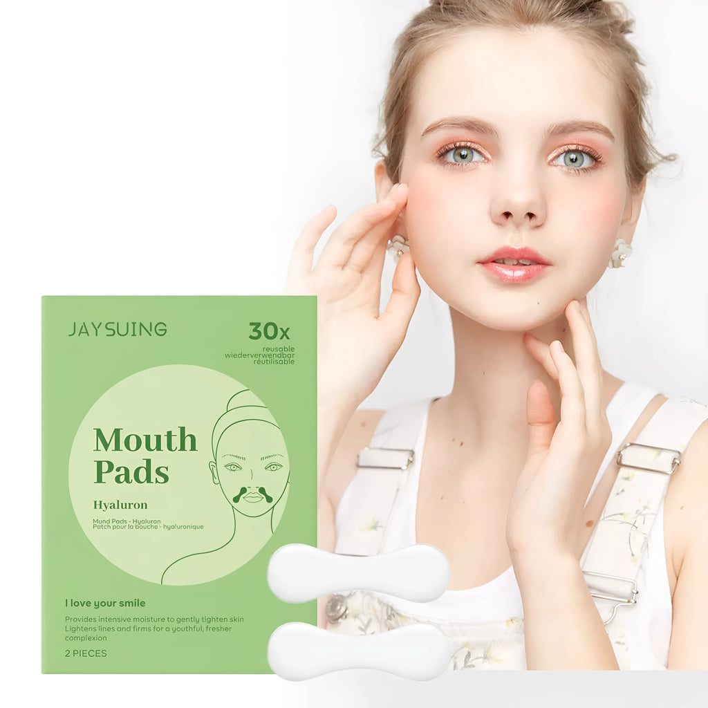 Two facial skin firming care patches with collagen and hyaluronic acid hydrogel formula