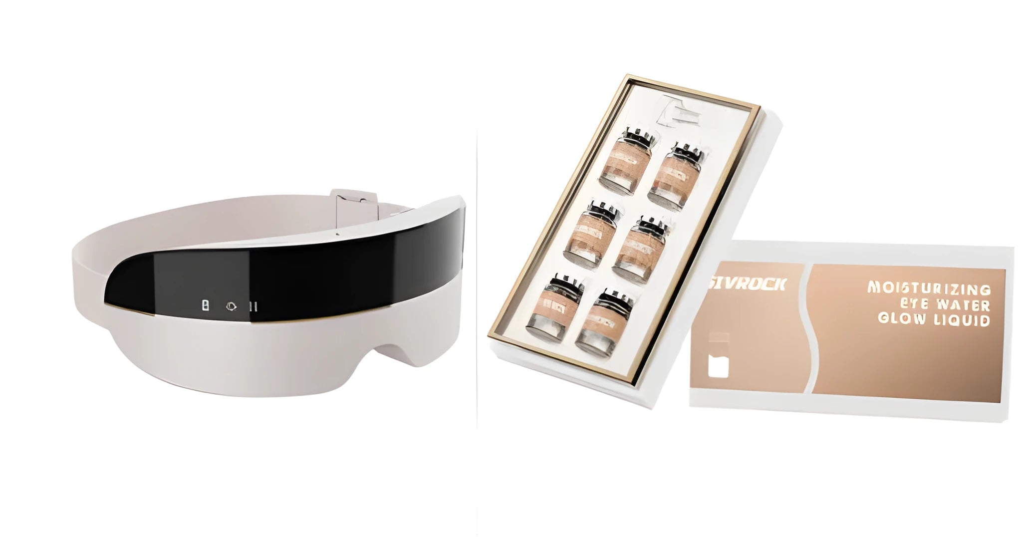 Nano steam spray eye massager in black, non-heating style, compact 186.5x74x79.5mm size, with charging cable