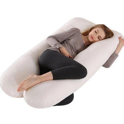 U-shape pregnancy pillow with removable pure cotton cover for support and comfort