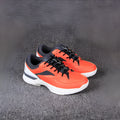 FitVille orange wide last training shoe for men with suede and fabric upper, side view