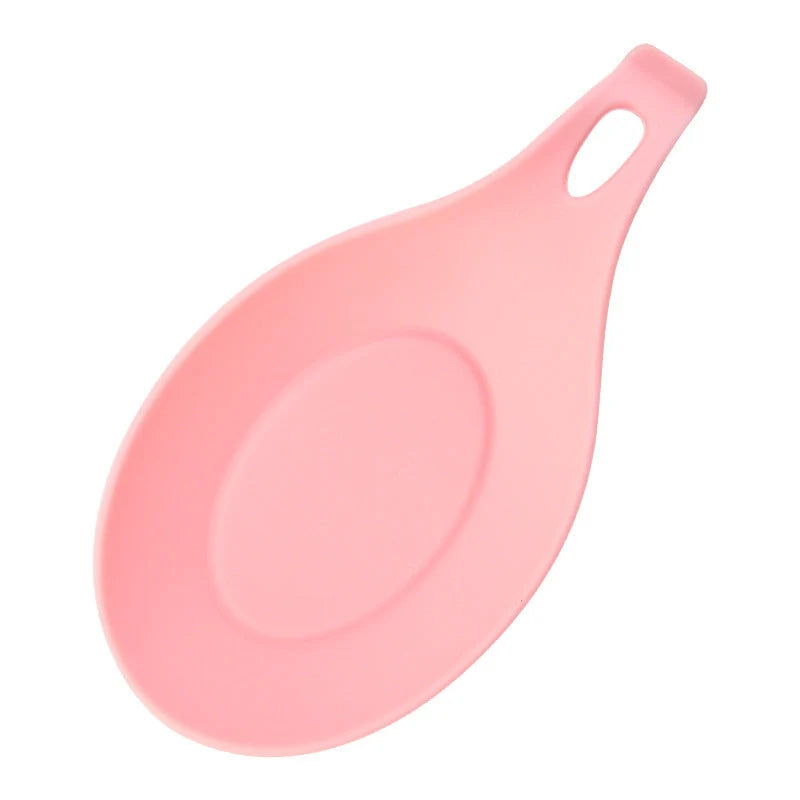 Silicone Spoon Mat in various colours for kitchen heat insulation and easy cleanup