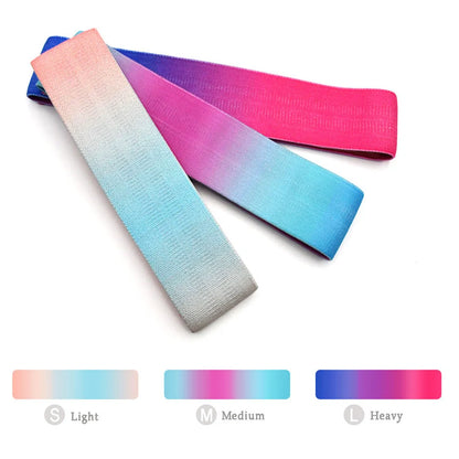 Anti-slip squat resistance band with woven cotton texture for improved grip during exercises