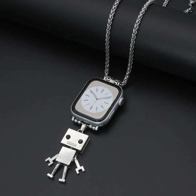 Watch necklace feather hanging strap replacement band for Apple Watch 38mm to 49mm multiple colour options Dinosaur Double C