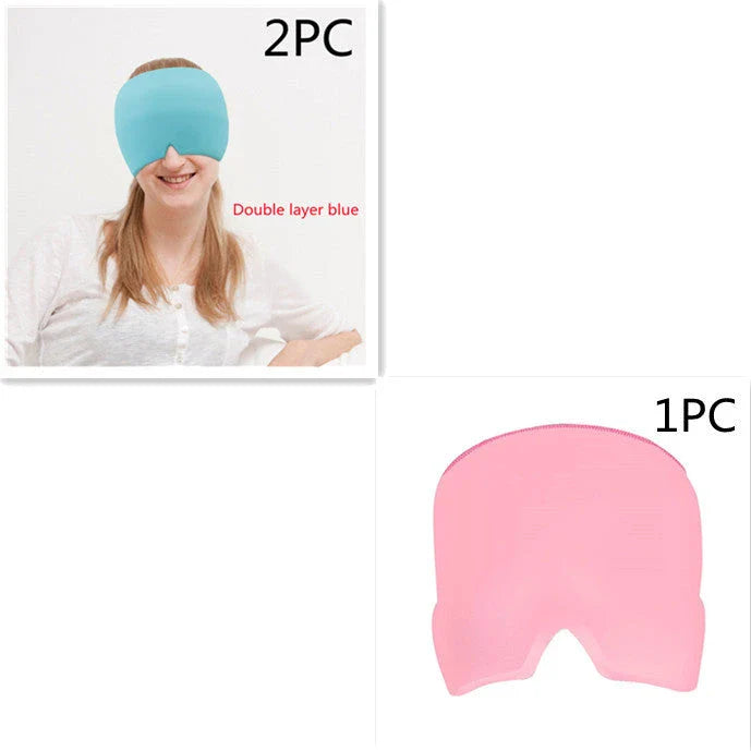 Soothing Ice Pack Eye Mask for Headache Relief - Chillable gel pack, soft fabric, customizable fit for relaxation and rejuvenation