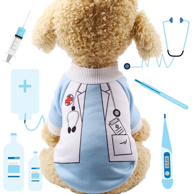 Halloween pet costumes in various styles with adjustable velcro and skull patterns